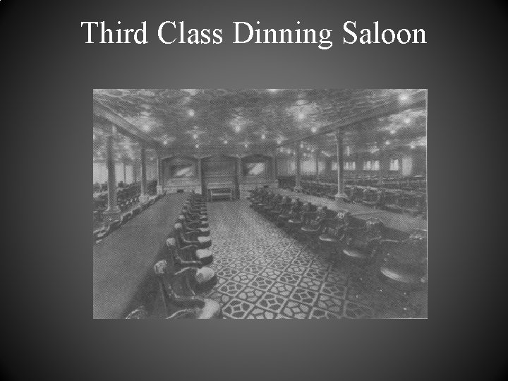 Third Class Dinning Saloon 