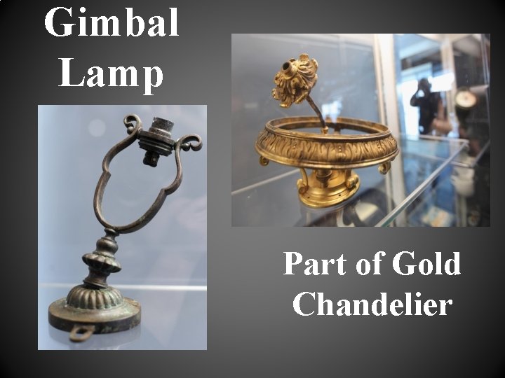 Gimbal Lamp Part of Gold Chandelier 