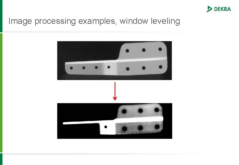 Image processing examples, window leveling 