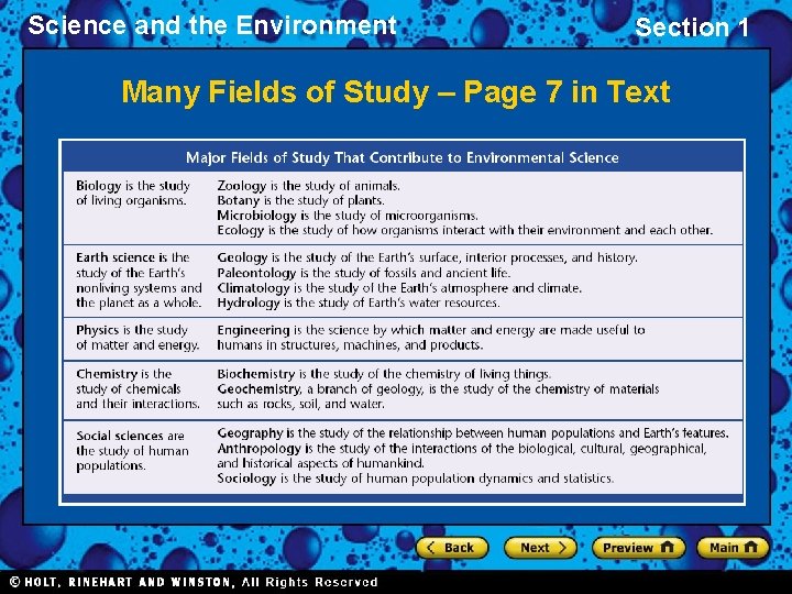 Science and the Environment Section 1 Many Fields of Study – Page 7 in Science and the Environment Section 1 Many Fields of Study – Page 7 in