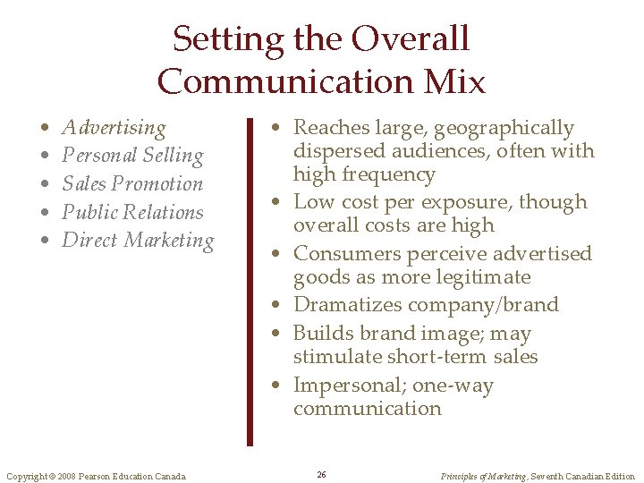 Setting the Overall Communication Mix • • • Advertising Personal Selling Sales Promotion Public Setting the Overall Communication Mix • • • Advertising Personal Selling Sales Promotion Public