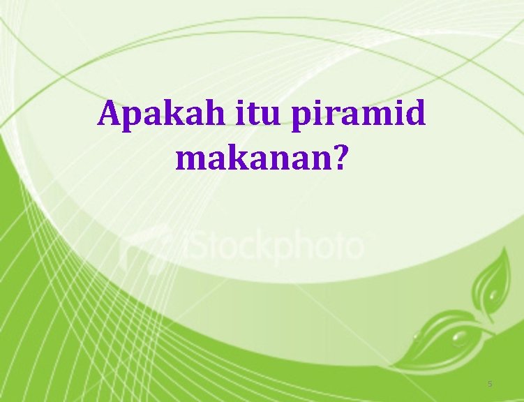 Apakah itu piramid makanan? 5 