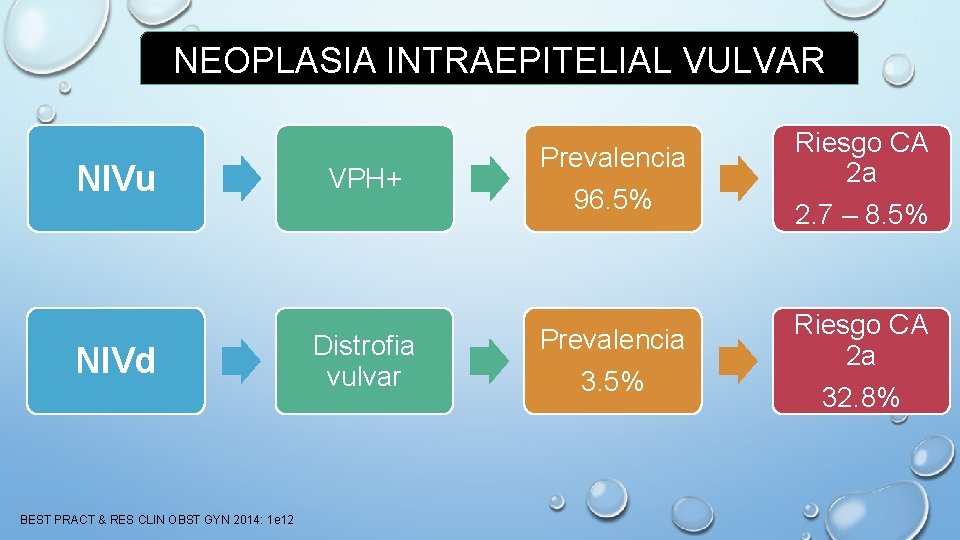 NEOPLASIA INTRAEPITELIAL VULVAR NIVu NIVd BEST PRACT & RES CLIN OBST GYN 2014: 1