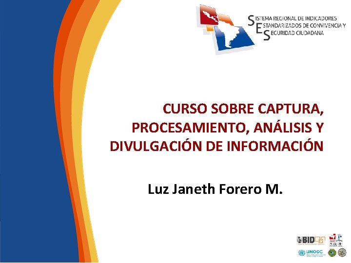 CURSO SOBRE CAPTURA, PROCESAMIENTO, ANÁLISIS Y DIVULGACIÓN DE INFORMACIÓN Luz Janeth Forero M. 