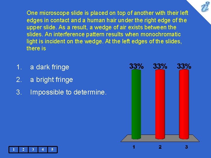 One microscope slide is placed on top of another with their left edges in