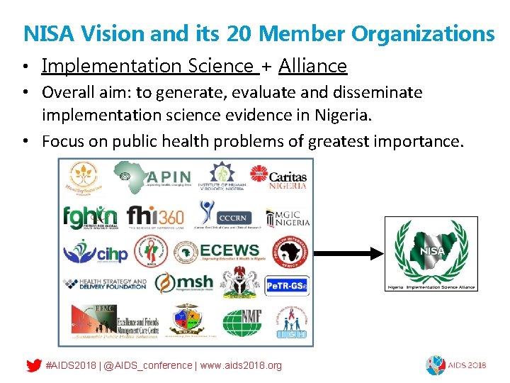 NISA Vision and its 20 Member Organizations • Implementation Science + Alliance • Overall