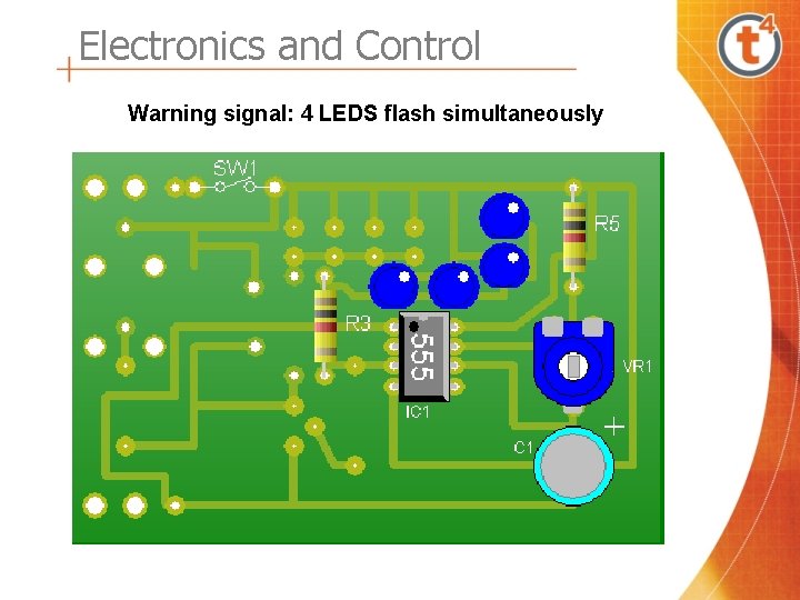 Electronics and Control Warning signal: 4 LEDS flash simultaneously 