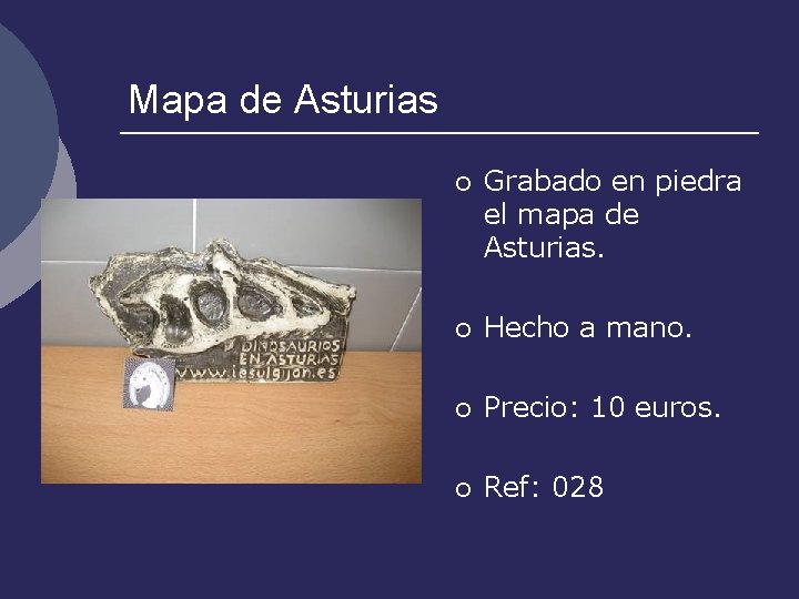 Mapa de Asturias ¡ Grabado en piedra el mapa de Asturias. ¡ Hecho a