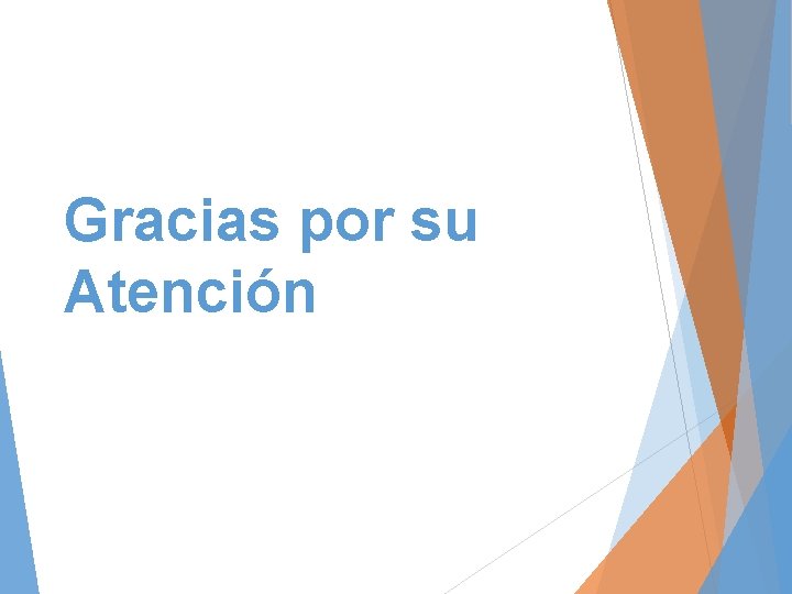 Gracias por su Atención 