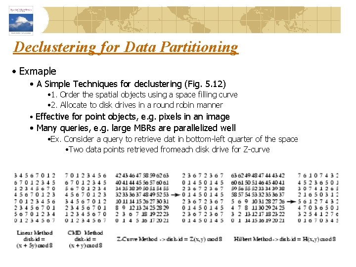 Declustering for Data Partitioning • Exmaple • A Simple Techniques for declustering (Fig. 5.