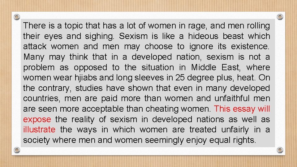 There is a topic that has a lot of women in rage, and men