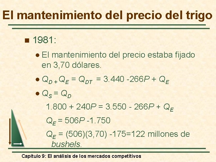 El mantenimiento del precio del trigo n 1981: l El mantenimiento del precio estaba