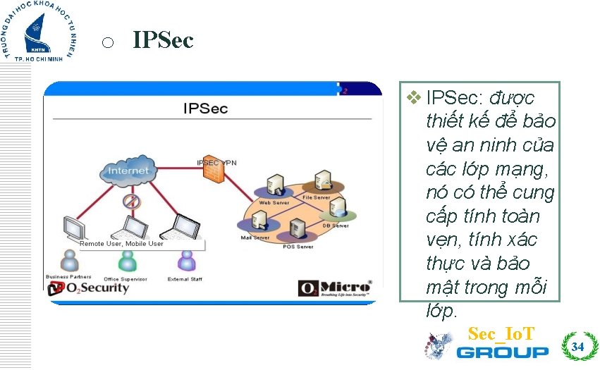 o IPSec Click to edit Master title style v IPSec: được thiết kế để