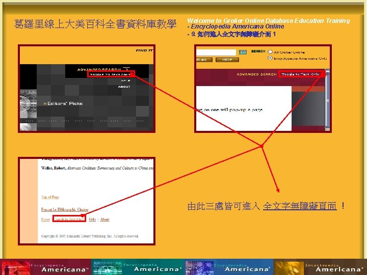 葛羅里線上大美百科全書資料庫教學 Welcome to Grolier Online Database Education Training - Encyclopedia Americana Online - 9.