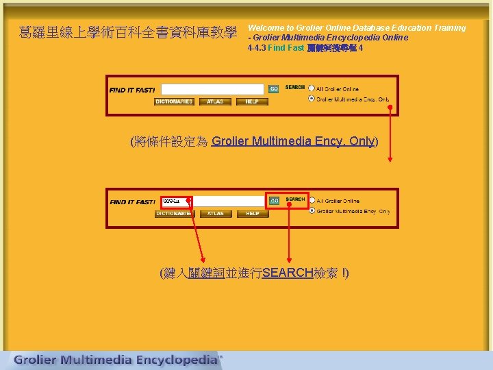 葛羅里線上學術百科全書資料庫教學 Welcome to Grolier Online Database Education Training - Grolier Multimedia Encyclopedia Online 4