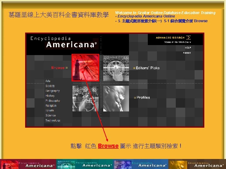 葛羅里線上大美百科全書資料庫教學 Welcome to Grolier Online Database Education Training - Encyclopedia Americana Online - 5.