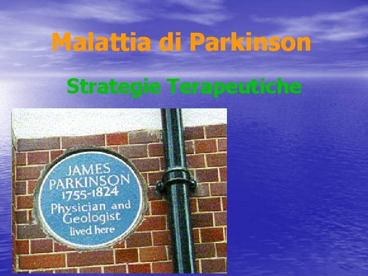  Malattia di Parkinson Strategie Terapeutiche 