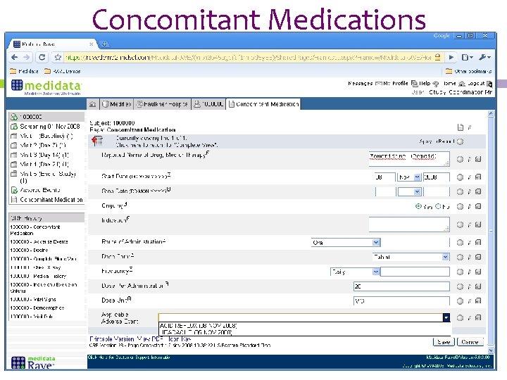 Concomitant Medications 