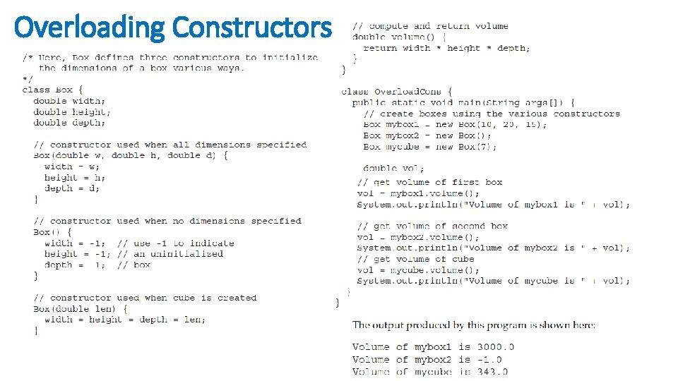 Overloading Constructors 