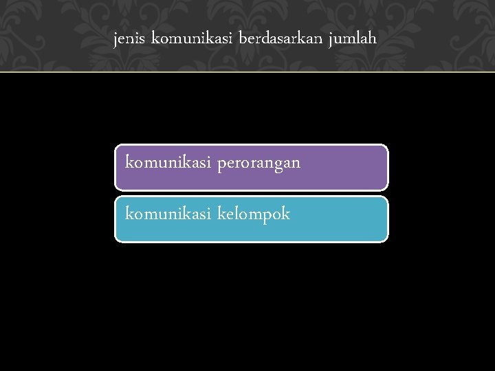 jenis komunikasi berdasarkan jumlah komunikasi perorangan komunikasi kelompok 