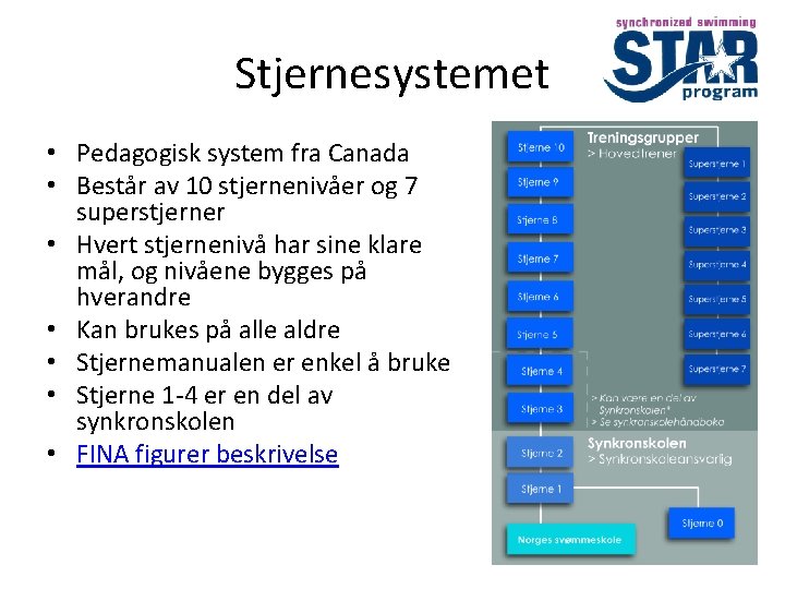 Stjernesystemet • Pedagogisk system fra Canada • Består av 10 stjernenivåer og 7 superstjerner