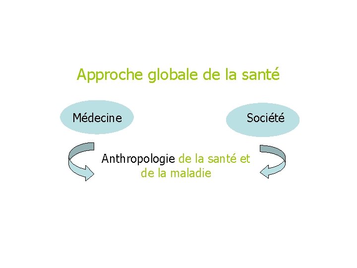 Approche globale de la santé Médecine Société Anthropologie de la santé et de la