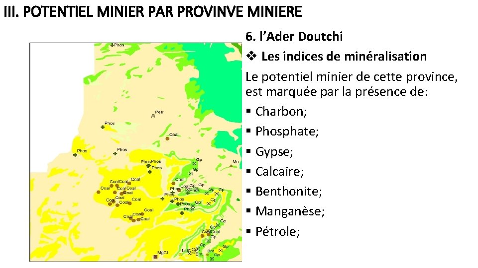 III. POTENTIEL MINIER PAR PROVINVE MINIERE 6. l’Ader Doutchi v Les indices de minéralisation