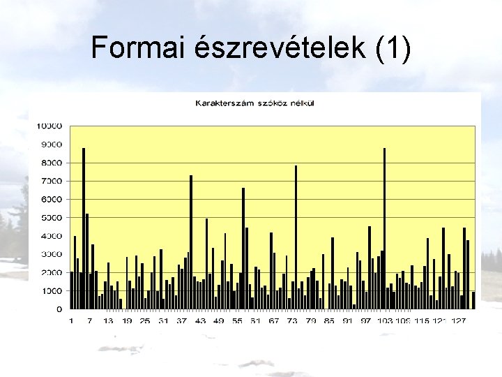 Formai észrevételek (1) 