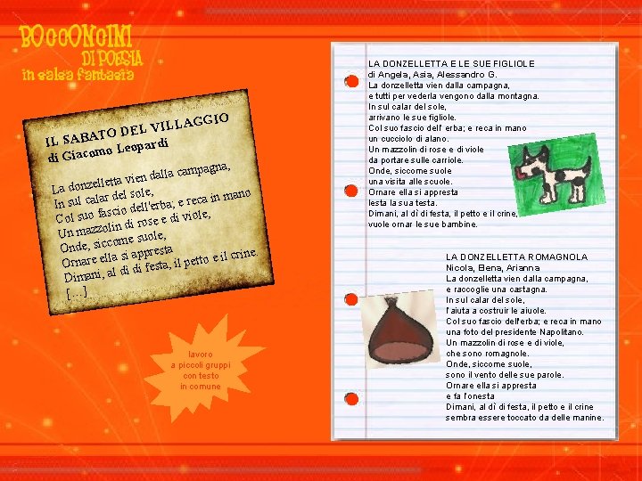 LAGGIO L I V L E TO D IL SABA Leopardi o di Giacom LAGGIO L I V L E TO D IL SABA Leopardi o di Giacom