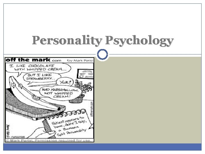 Personality Psychology 