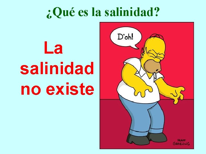 ¿Qué es la salinidad? La salinidad no existe 