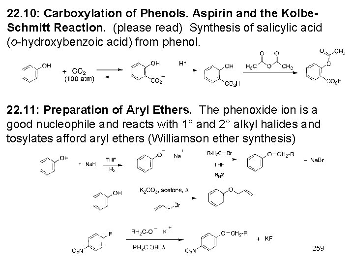 22. 10: Carboxylation of Phenols. Aspirin and the Kolbe. Schmitt Reaction. (please read) Synthesis