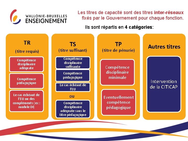 Les titres de capacité sont des titres inter-réseaux fixés par le Gouvernement pour chaque Les titres de capacité sont des titres inter-réseaux fixés par le Gouvernement pour chaque