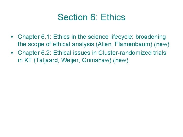 Section 6: Ethics • Chapter 6. 1: Ethics in the science lifecycle: broadening the Section 6: Ethics • Chapter 6. 1: Ethics in the science lifecycle: broadening the