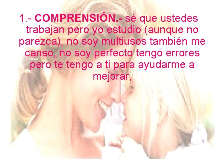 1. - COMPRENSIÓN. - sé que ustedes trabajan pero yo estudio (aunque no parezca), 1. - COMPRENSIÓN. - sé que ustedes trabajan pero yo estudio (aunque no parezca),