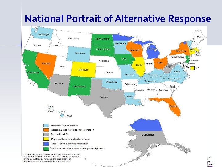 National Portrait of Alternative Response 