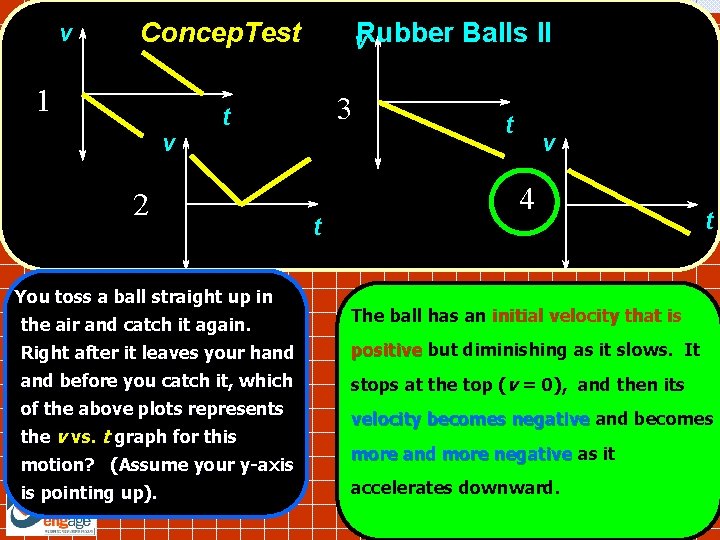 v Concep. Test 1 v v. Rubber Balls II 3 t 2 You toss v Concep. Test 1 v v. Rubber Balls II 3 t 2 You toss