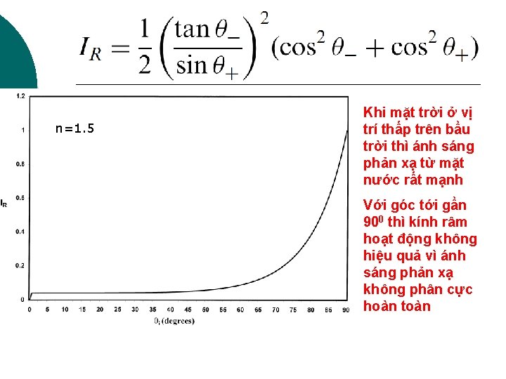 n=1. 5 Khi mặt trời ở vị trí thấp trên bầu trời thì ánh