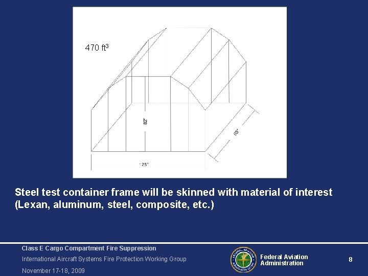 Steel Test Container Frame 470 ft 3 Steel test container frame will be skinned