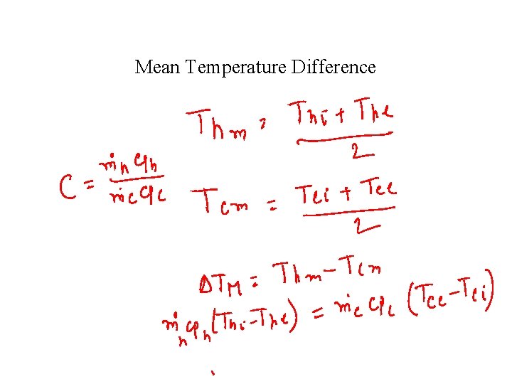 Mean Temperature Difference 