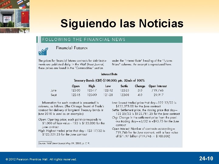 Siguiendo las Noticias © 2012 Pearson Prentice Hall. All rights reserved. 24 -10 