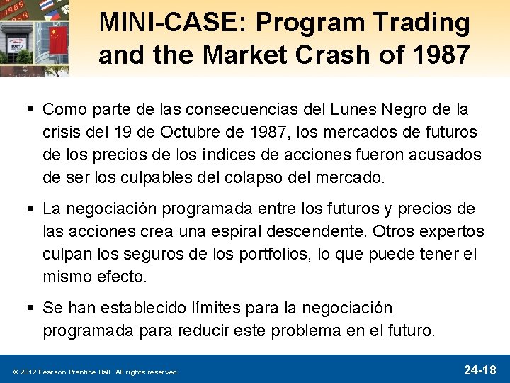 MINI-CASE: Program Trading and the Market Crash of 1987 § Como parte de las