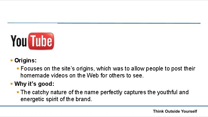 § Origins: § Focuses on the site’s origins, which was to allow people to