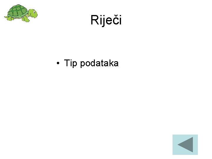 Riječi • Tip podataka 