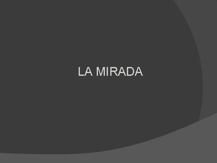 LA MIRADA 