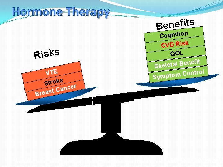 Hormone Therapy Risks VTE e Strok cer n a C reast s t i