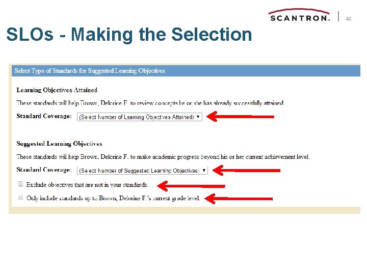 42 SLOs - Making the Selection 