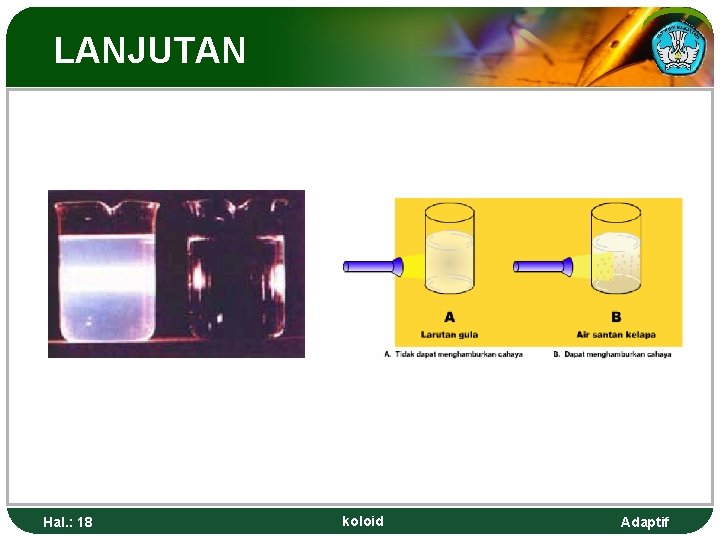 LANJUTAN Hal. : 18 koloid Adaptif 