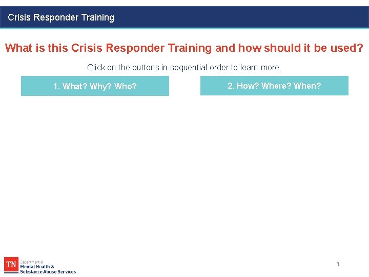 Crisis Responder Training What is this Crisis Responder Training and how should it be