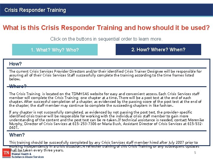 Crisis Responder Training What is this Crisis Responder Training and how should it be